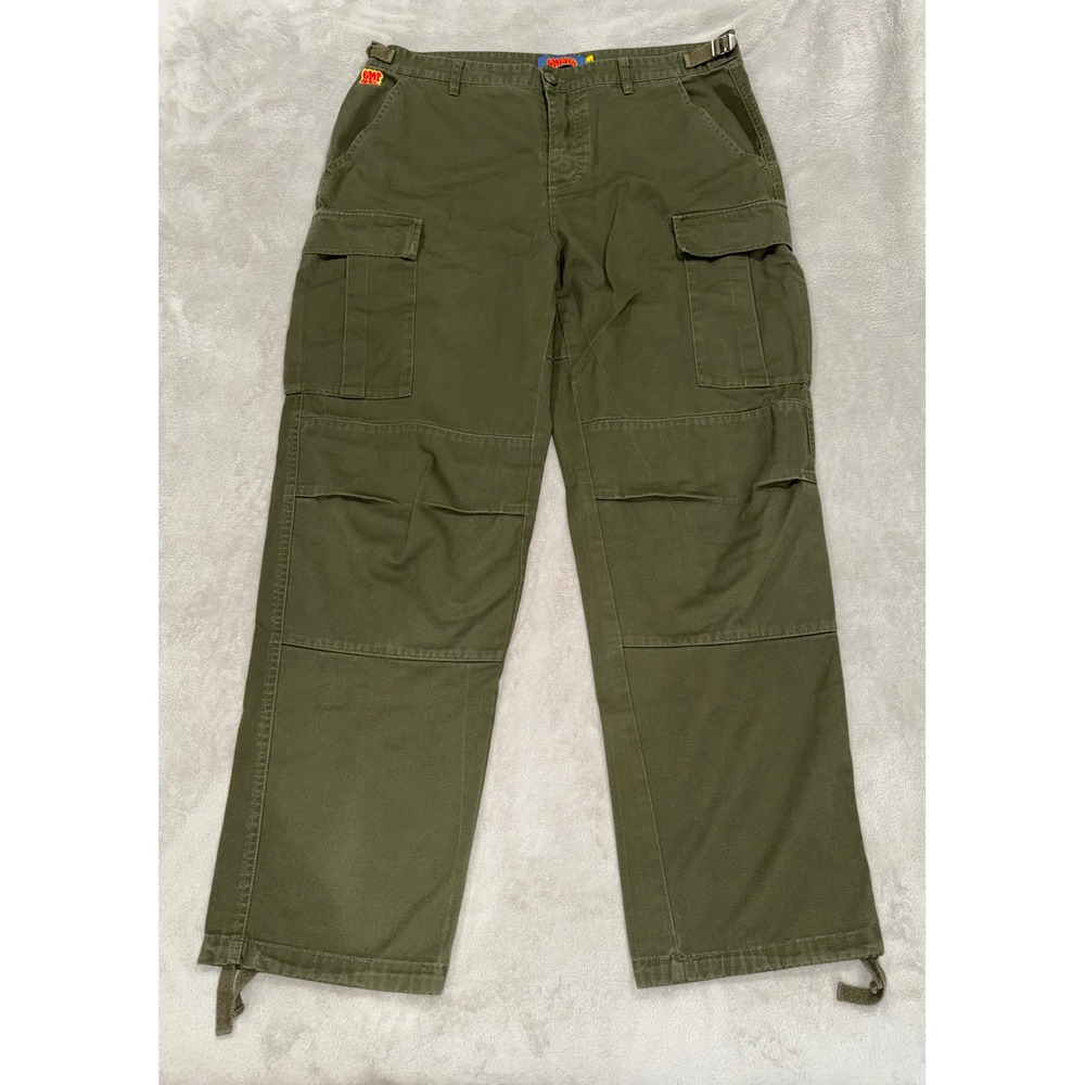 Empyre Loose Fit Cargo Pants Olive Tactical Streetwear Skate High Rise 34x29